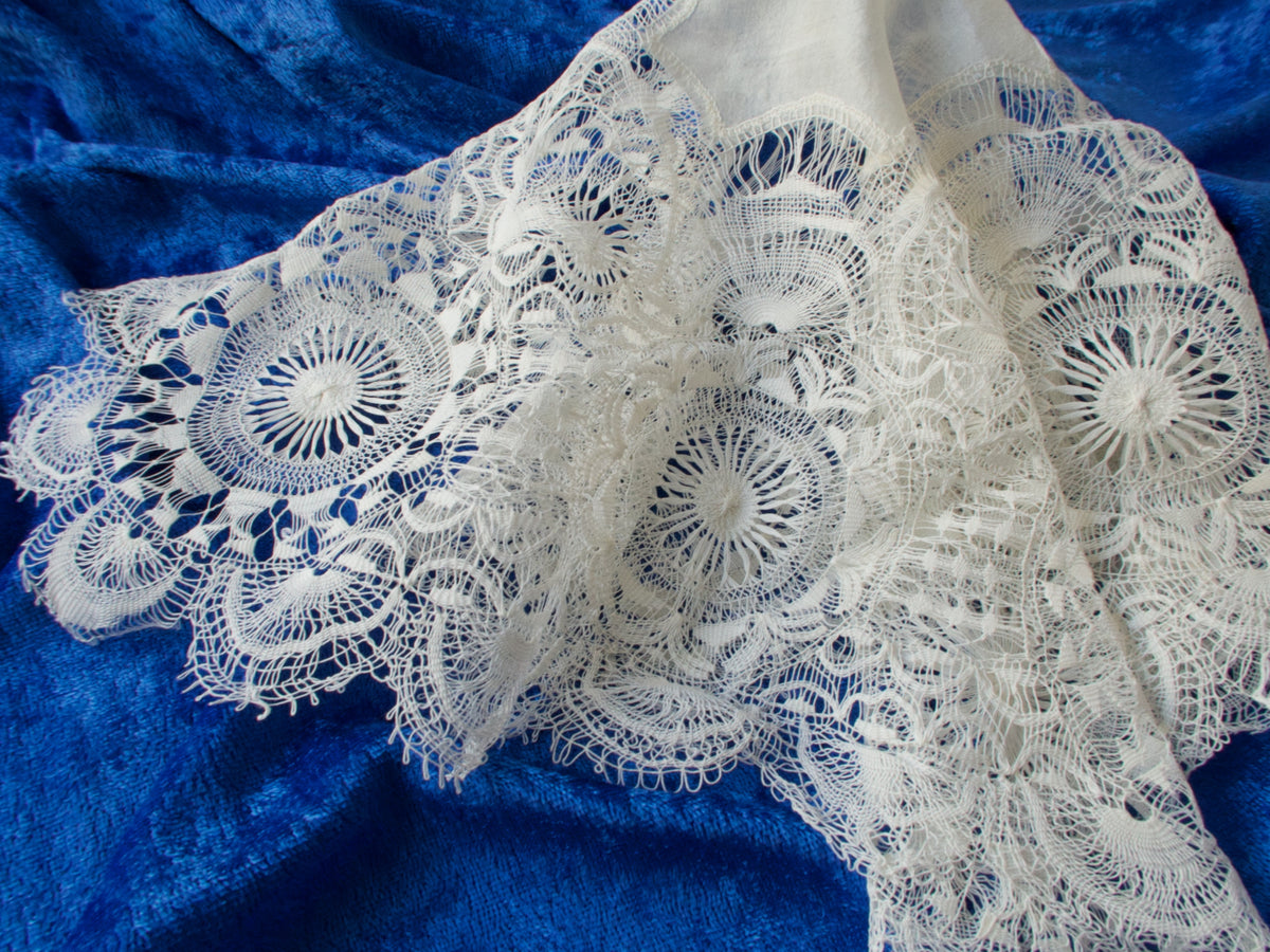 Blue on sale lace handkerchief