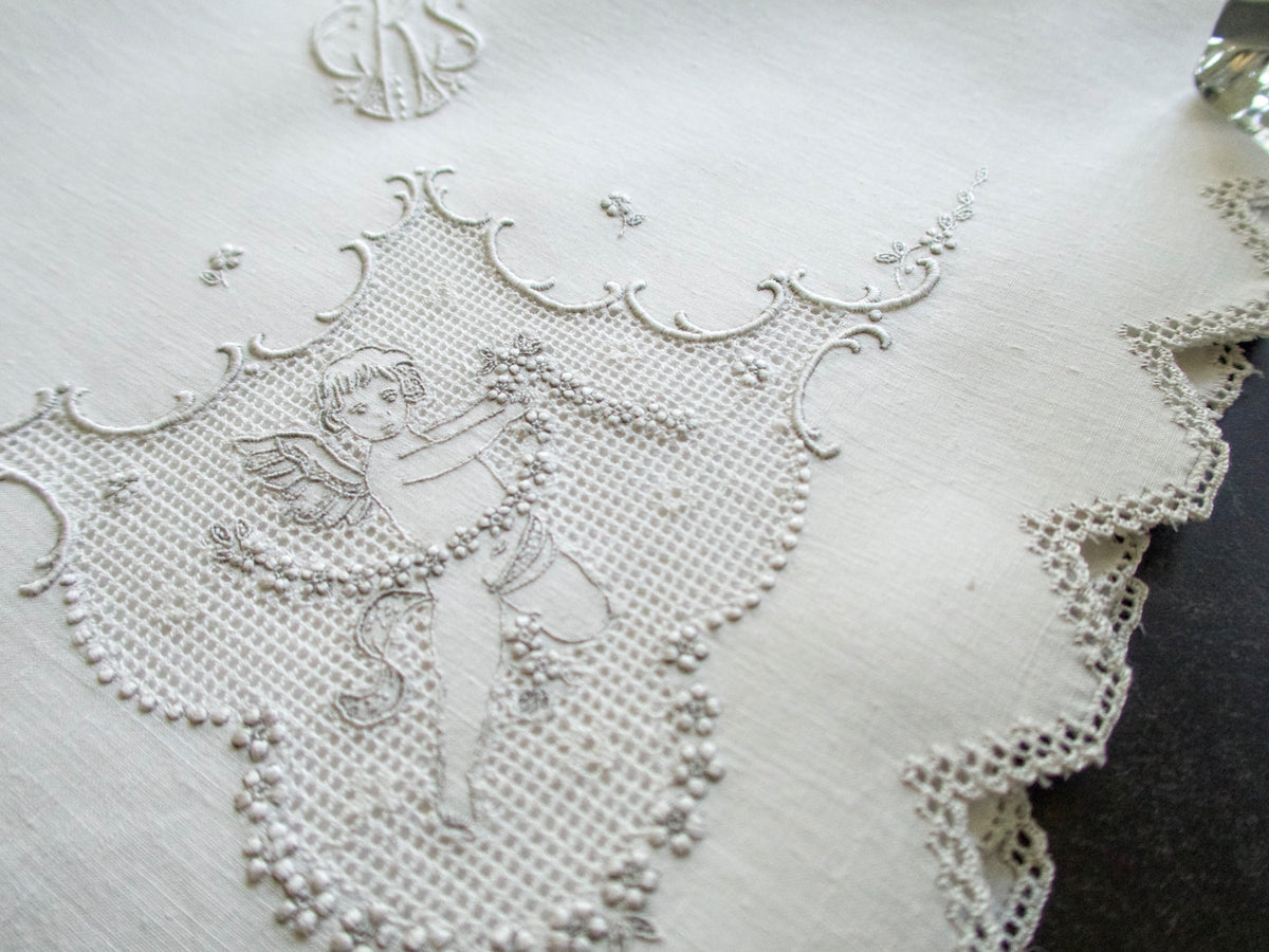 Vintage Linen Elaborate Gold Embroidery Dinner Napkins, Set of 8 - Things  Most Delightful