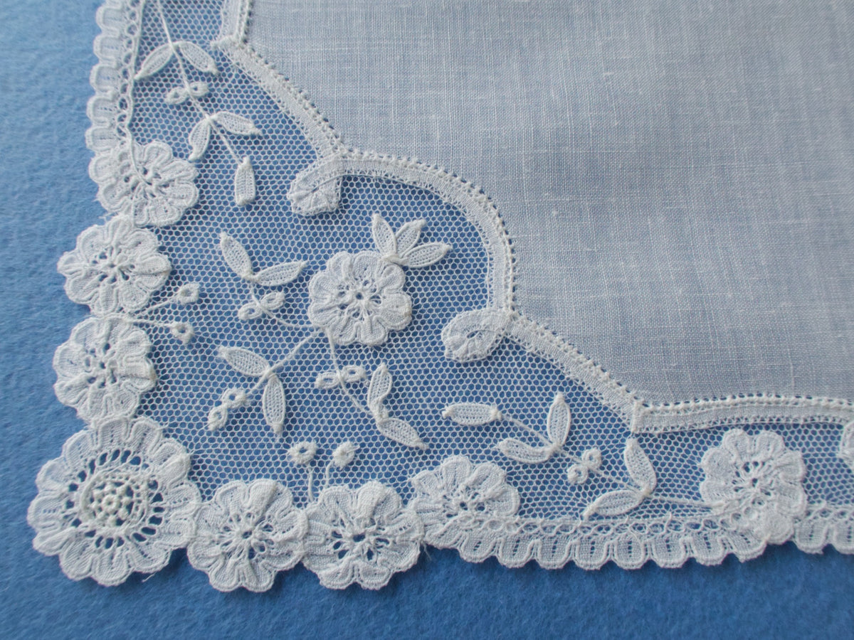 Vintage Princess Lace Handkerchief