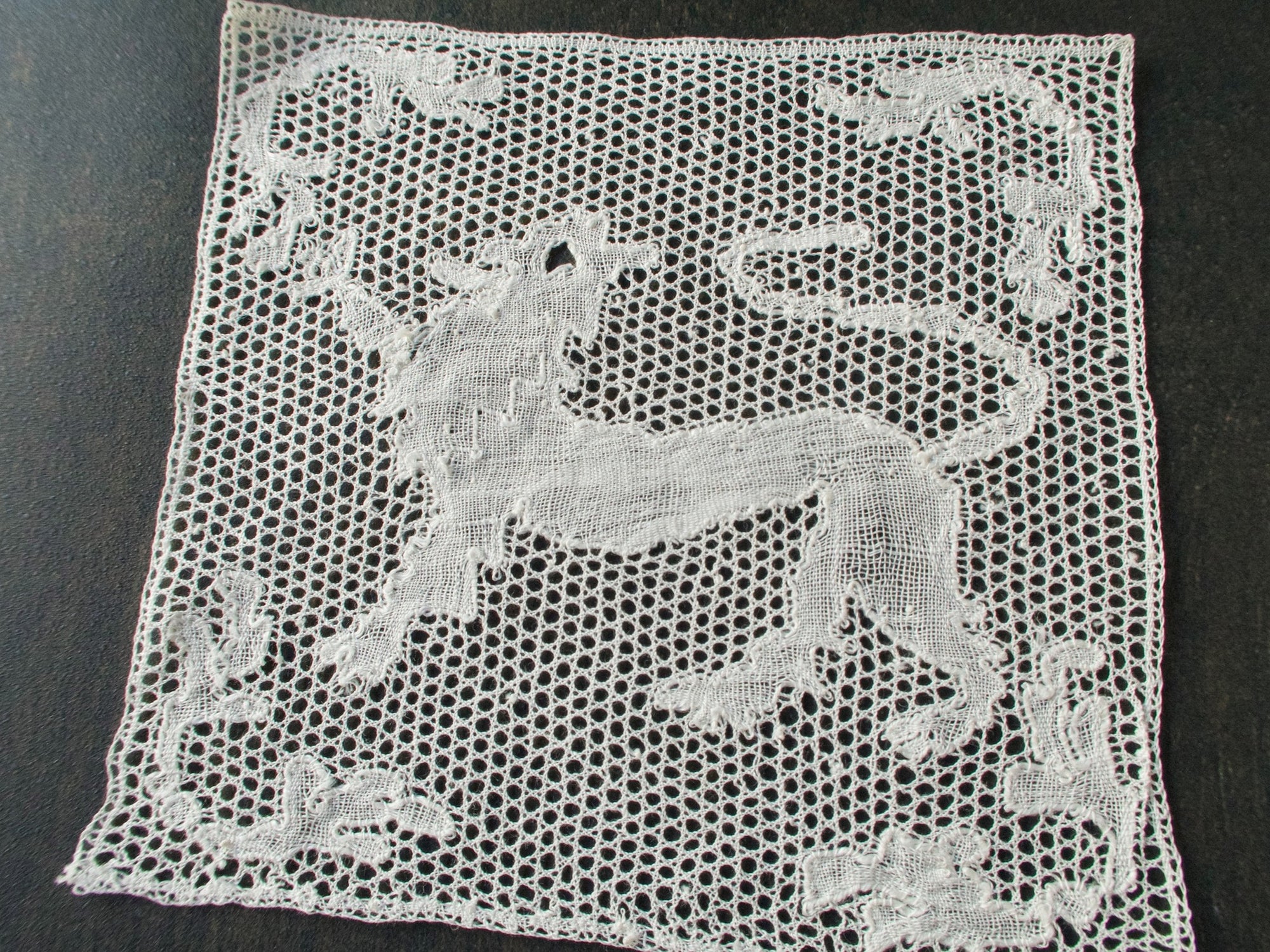 Unicorn, Lion & More Antique Lace Cocktail Napkins, Set of 10