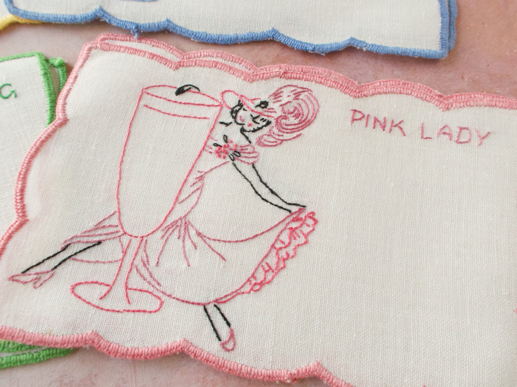 The Ladies Drink Retro Vintage Cocktail Napkins, Set of 8