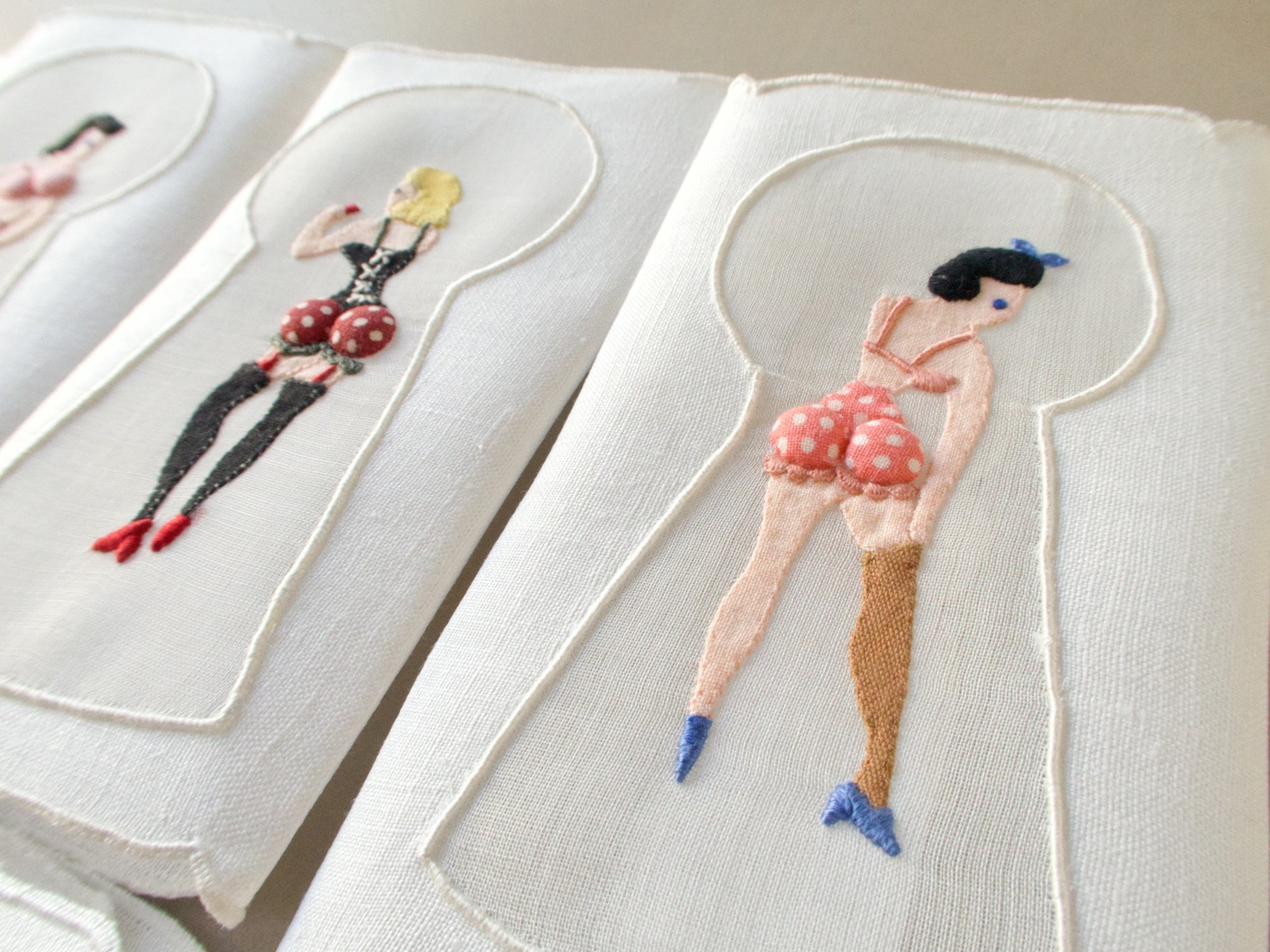 Naughty Vintage Madeira Cocktail Napkins, Set of 8