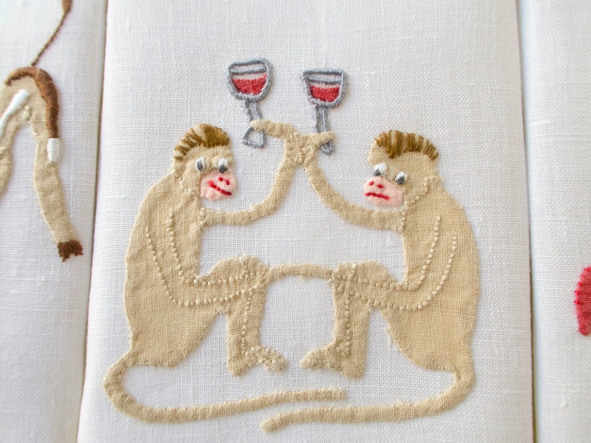 Party Animals Vintage Madeira Cocktail Napkins, Set of 6