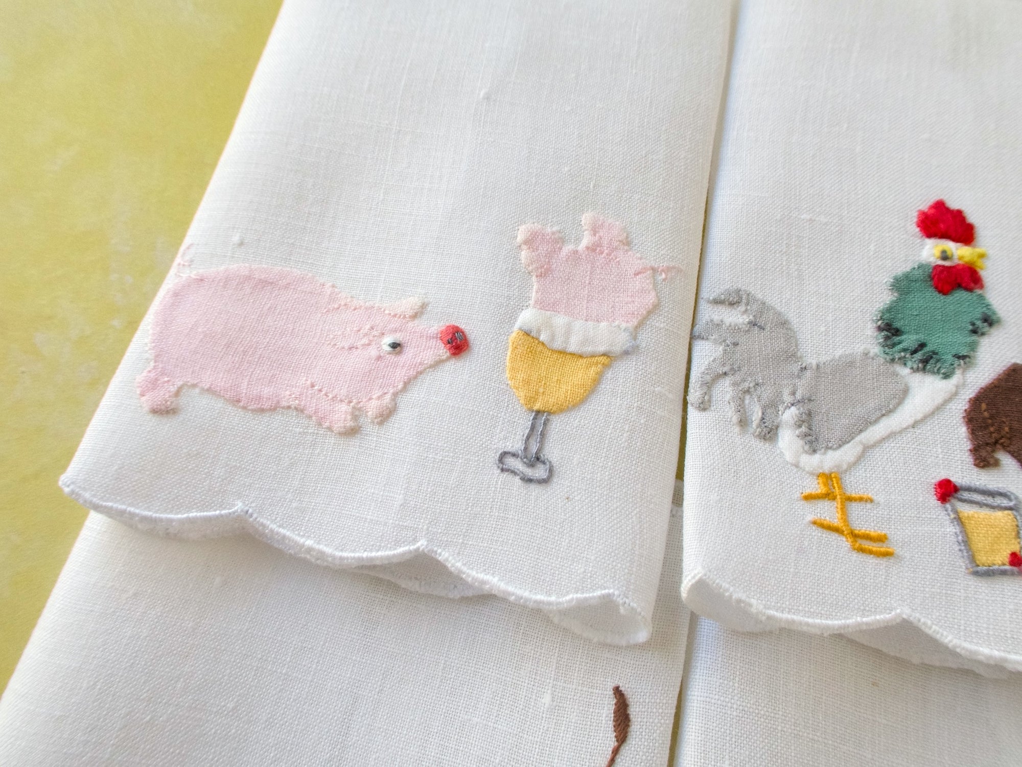 Party Animals Vintage Madeira Cocktail Napkins, Set of 6