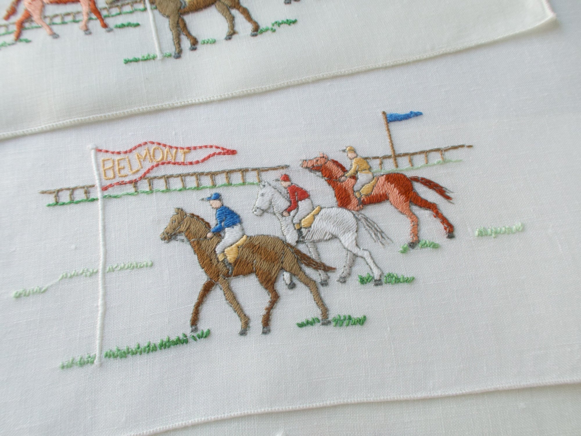 Famous Race Tracks Horse Racing Vintage Cocktail Napkins, Set of 8