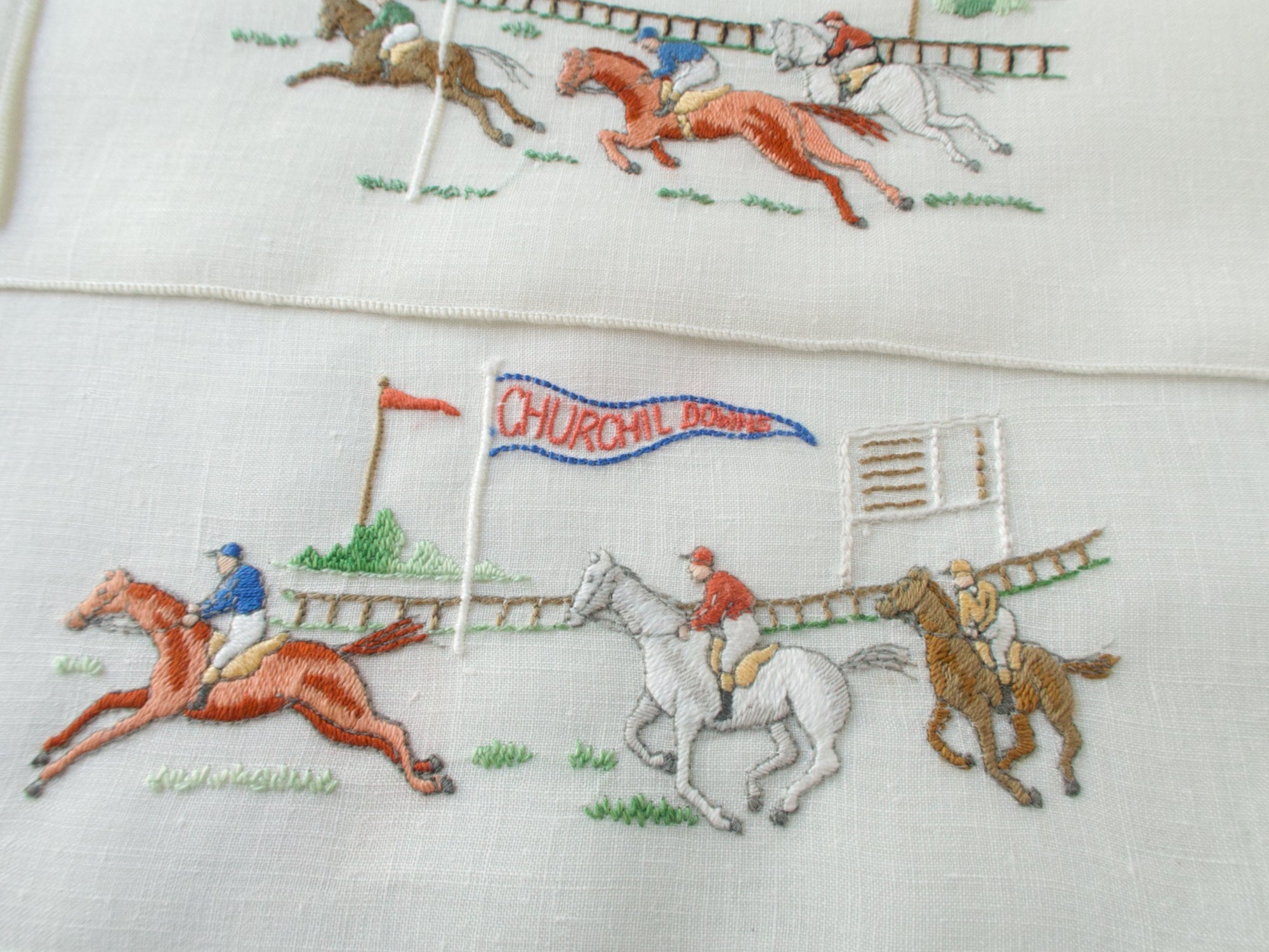 Famous Race Tracks Horse Racing Vintage Cocktail Napkins, Set of 8