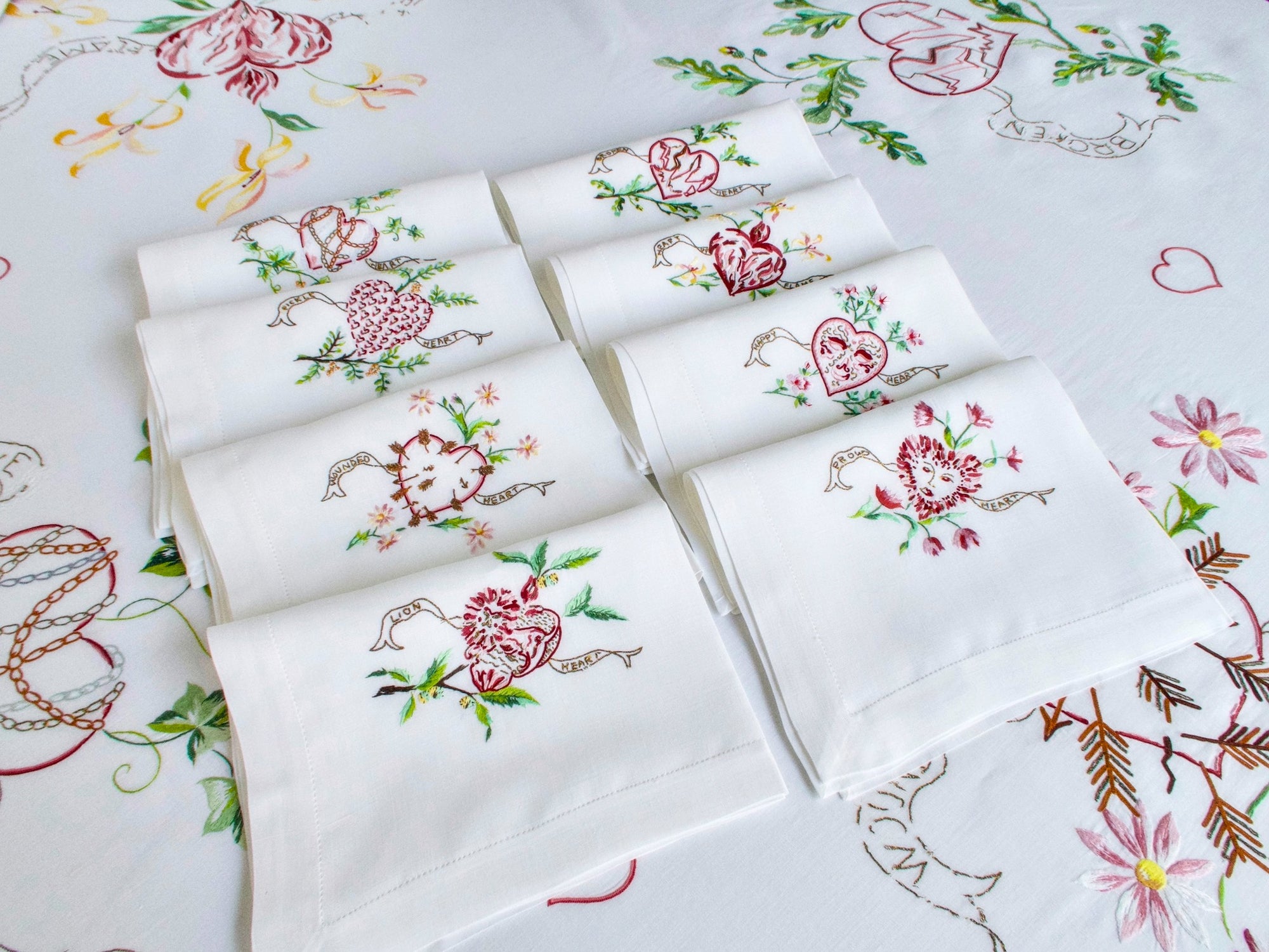 D. Porthault Round “Valentine” Tablecloth & Napkins from the Duke & Duchess of Windsor